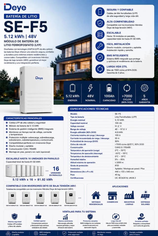 Deye Monofásico SG01 8kW
